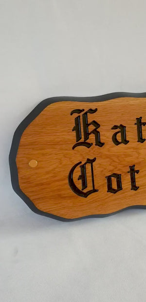 A3L Oak House Sign - Custom House Signs