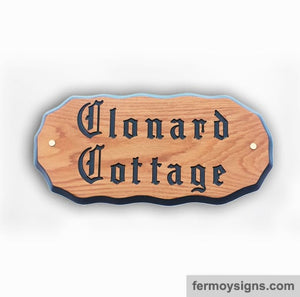 Old Irish Font Custom House Signs