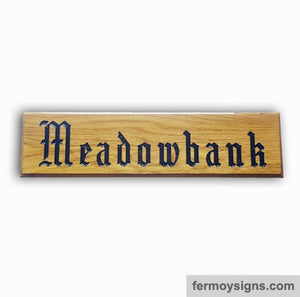 Old Irish Font Bespoke House Signs