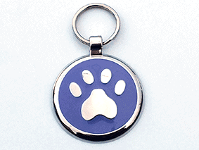 Purple paw tag