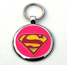 Small Pink Super Pet Tag