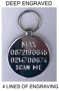 Small Purple Paw Print Tag