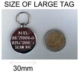 Large Sky Blue Paw Print Tag