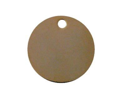Polished Gold Disc Pet Tag