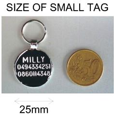 Small Purple Paw Print Tag