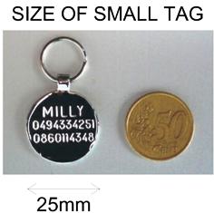 Small Blue Daisy Pet Tag 25mm