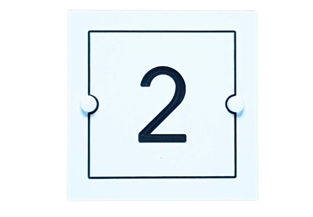 Acrylic House Number - White