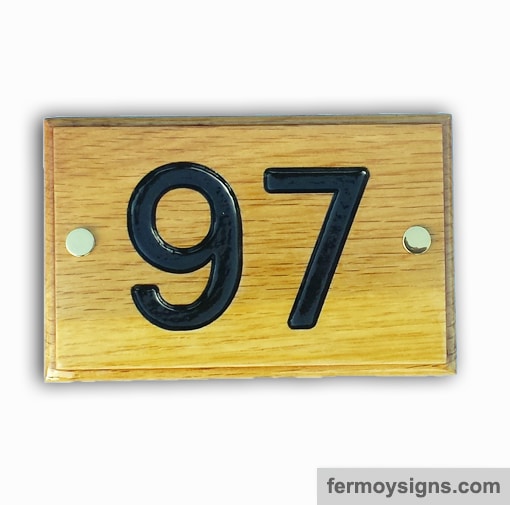 Home / Products / AH6 Teak House Number - Custom House Number Signs
