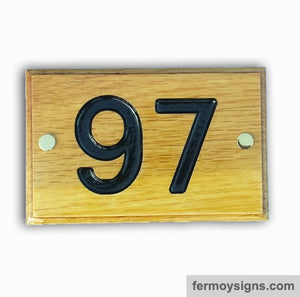 Teak Custom House Number Signs