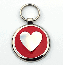 Large Red Heart Pet Tag